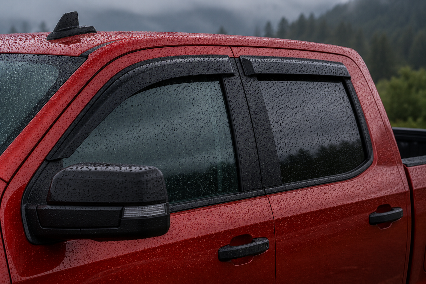High-quality side window deflectors, rain guards, window visors, and vent visors designed to reduce wind noise, deflect rain, and enhance ventilation for a wide range of vehicle models.