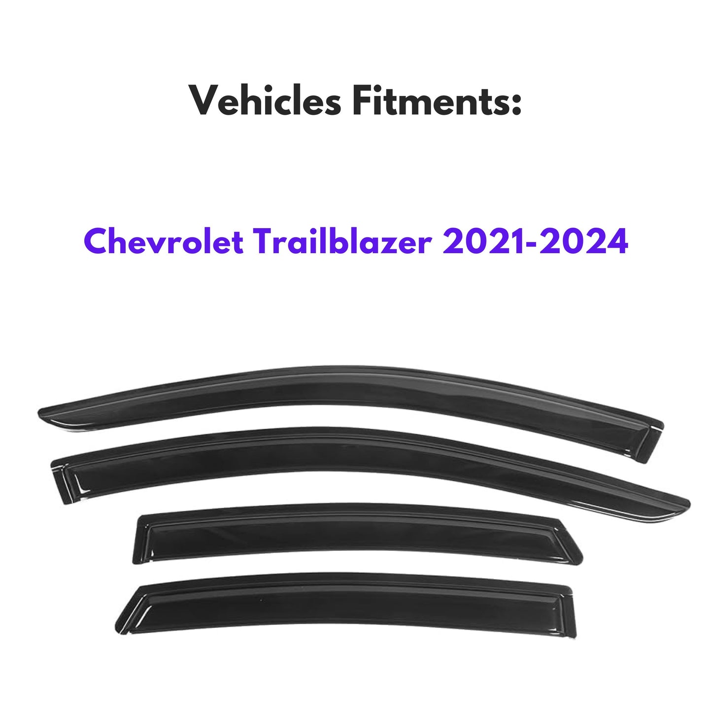Pare-soleils pour Chevrolet Trailblazer 2021-2024, 4 pièces