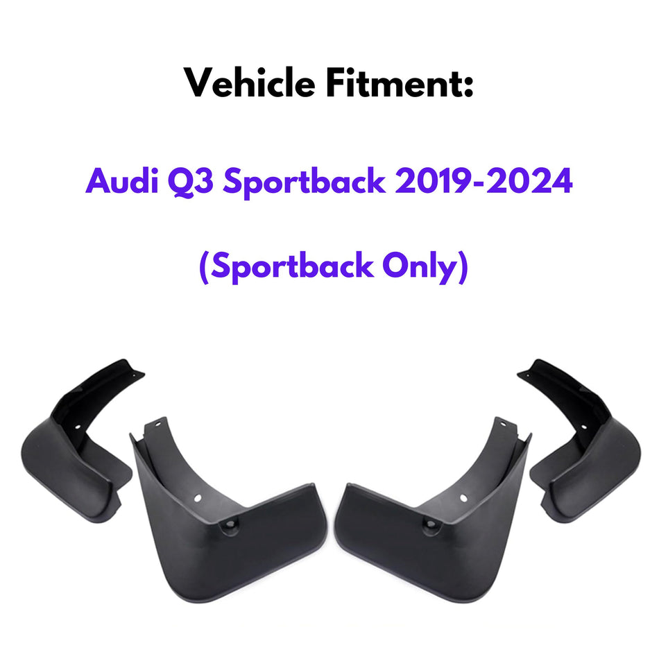 Mud Flap for Audi Q3 Sportback 2019-2024 (Sportback Only), 4-Piece