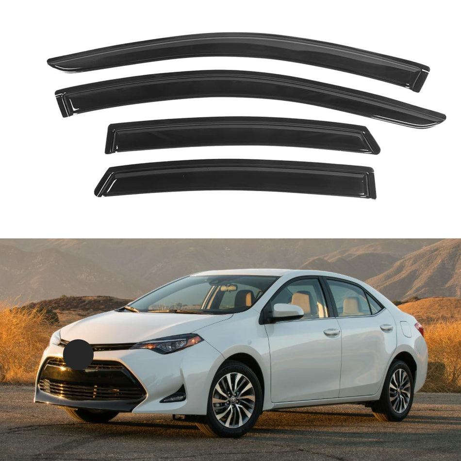 Window Visors for Toyota Corolla Sedan 2014-2018 (Excludes Hatchback), 4-Piece