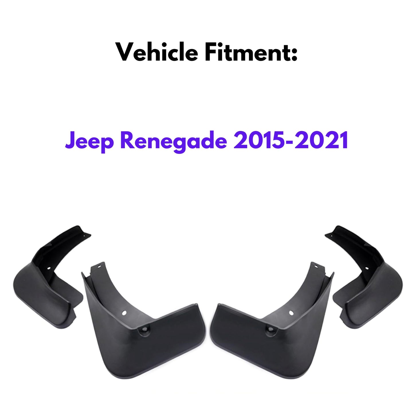 Garde-boue pour Jeep Renegade 2015-2021, 4 pièces
