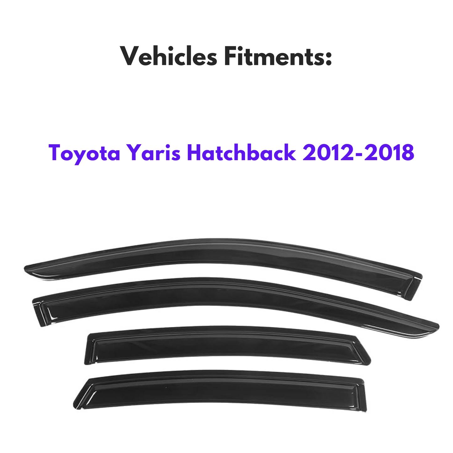 Pare-soleils pour Toyota Yaris Hatchback 2012-2018, 4 pièces