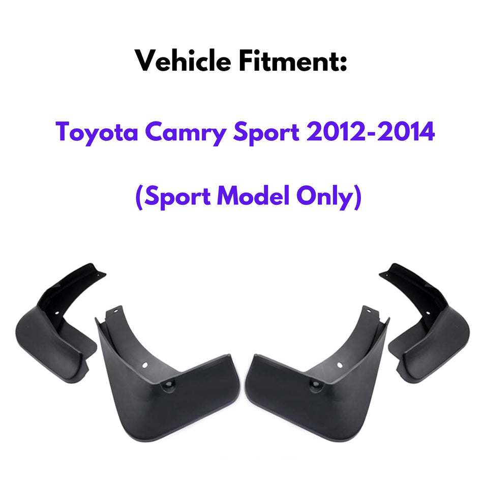 Garde-boue pour Toyota Camry Sport 2012-2014 (modèle sport uniquement), 4 pièces