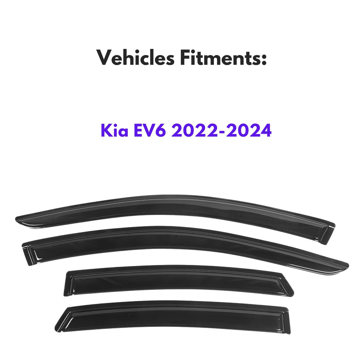 Pare-soleils pour Kia EV6 2022-2024, 4 pièces