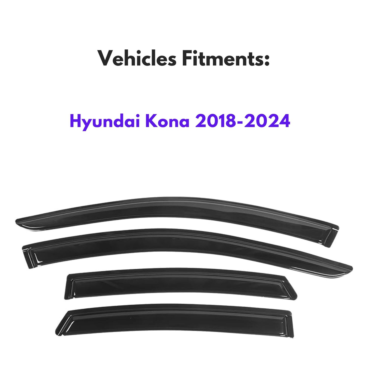 Pare-soleils pour Hyundai Kona 2018-2024, 4 pièces