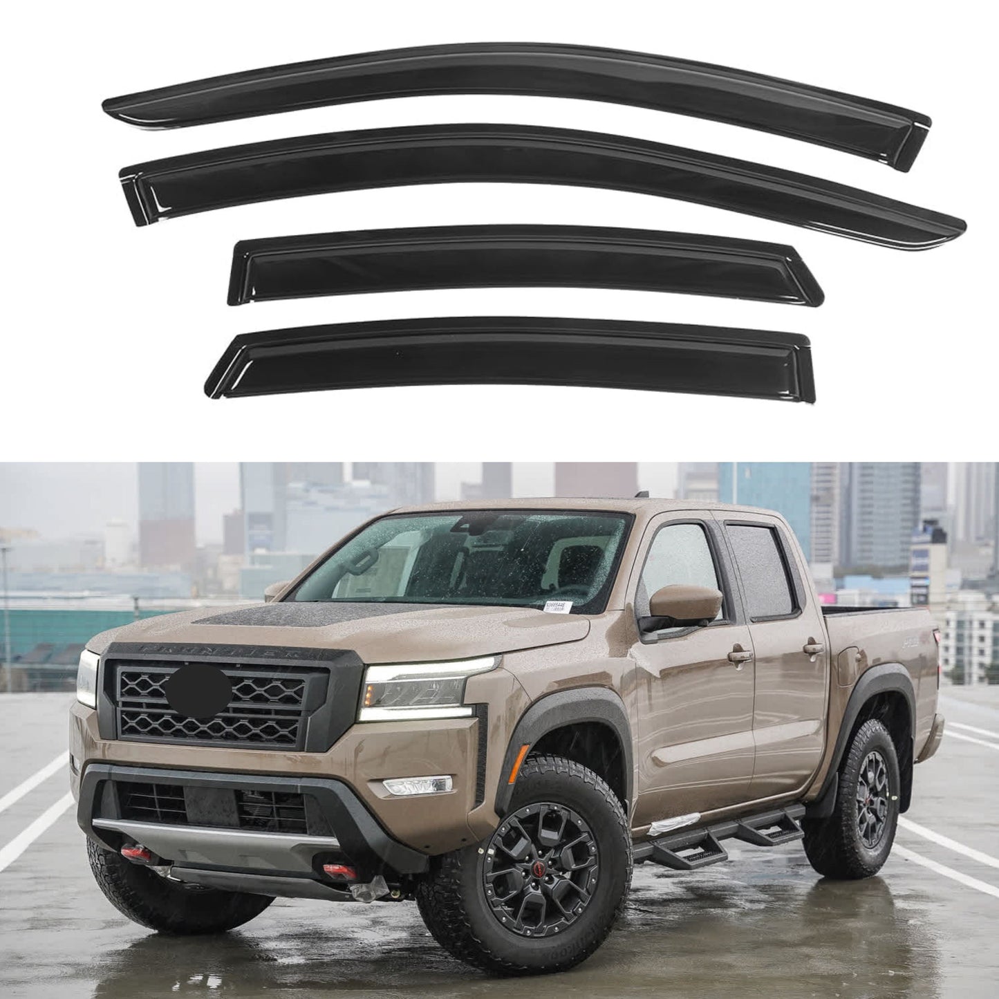 Pare-soleils pour Nissan Frontier Crew Cab 2022-2024, 4 pièces