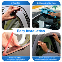 Pare-soleils pour Ford Fiesta Sedan 2009-2019 et Ford Fiesta Hatchback 2009-2019, 4 pièces