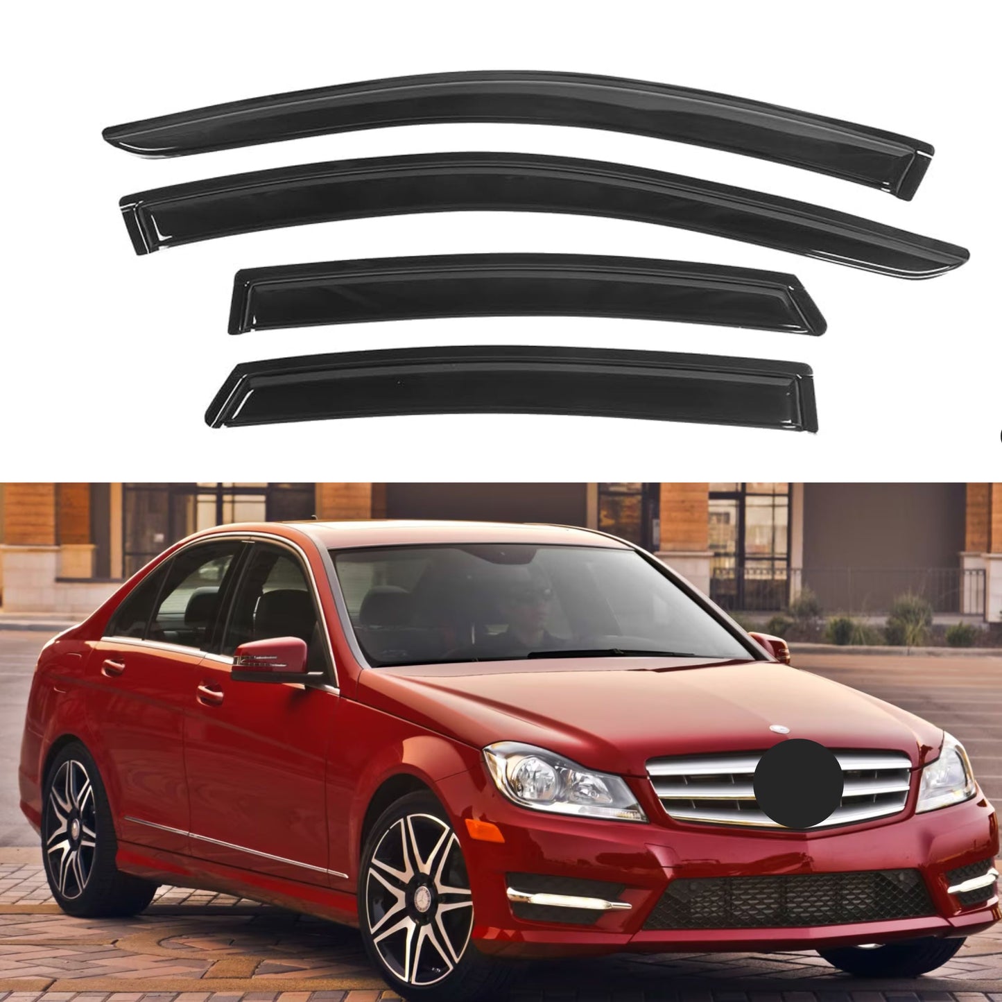 Pare-soleils pour Mercedes-Benz Classe C Berline 2008-2014, 4 pièces