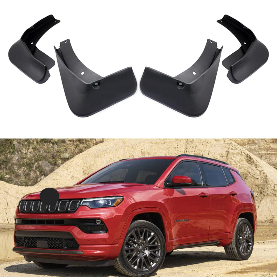 Garde-boue pour Jeep Compass 2017-2024 (à l'exclusion du modèle à moteur 2,4 L), 4 pièces