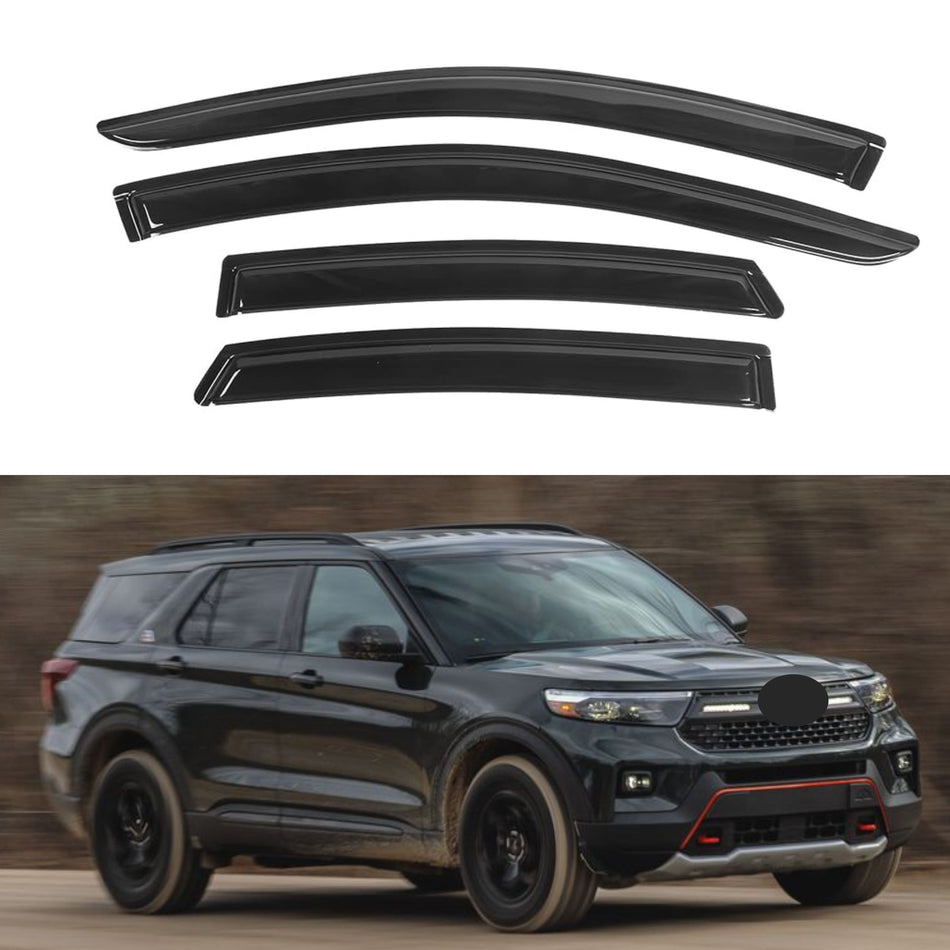 Side Window Deflectors for Ford Explorer 2020-2024, 4-Piece