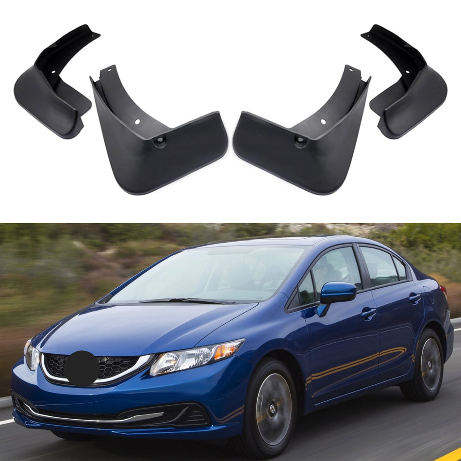 Garde-boue pour Honda Civic Sedan 2012-2015 (berline uniquement), 4 pièces