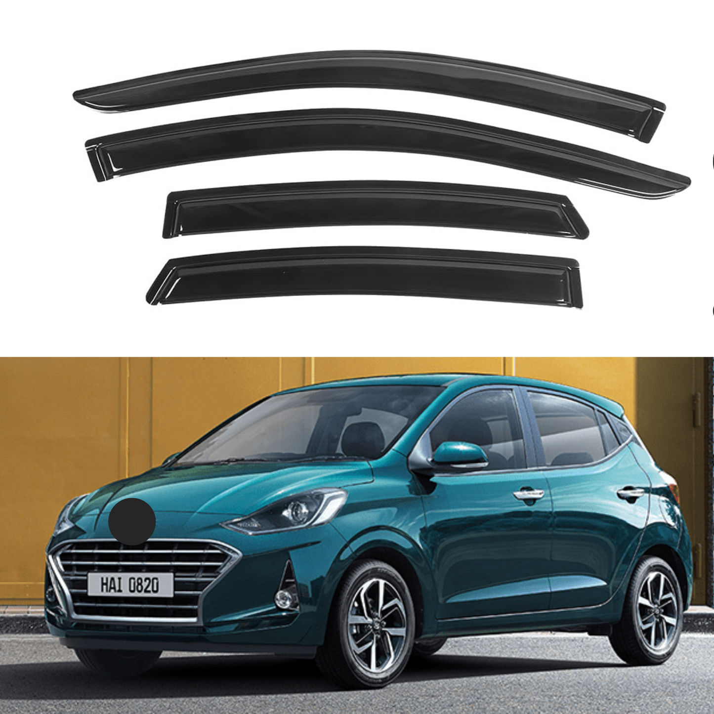 Pare-soleils pour Hyundai Grand i10 Hatchback 2020-2023, 4 pièces