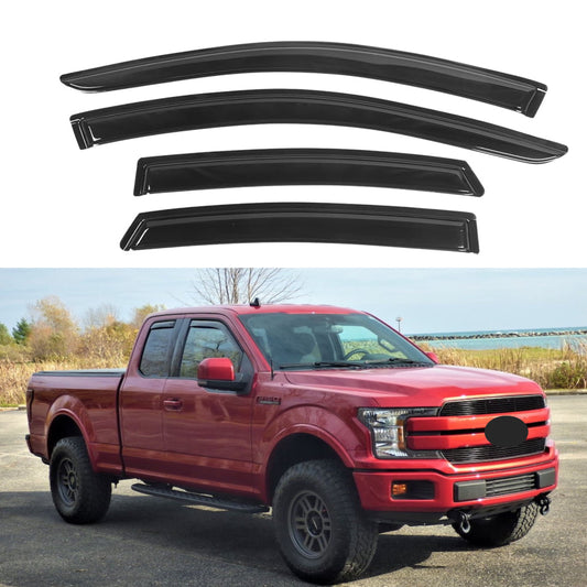 Pare-soleils pour Ford F-150 SuperCab 2015-2024 et Ford F-150 Raptor F-250 F-350 F-450 SuperCab 2017-2024 et Ford F-550 Super Duty SuperCab 2017-2022, 4 pièces