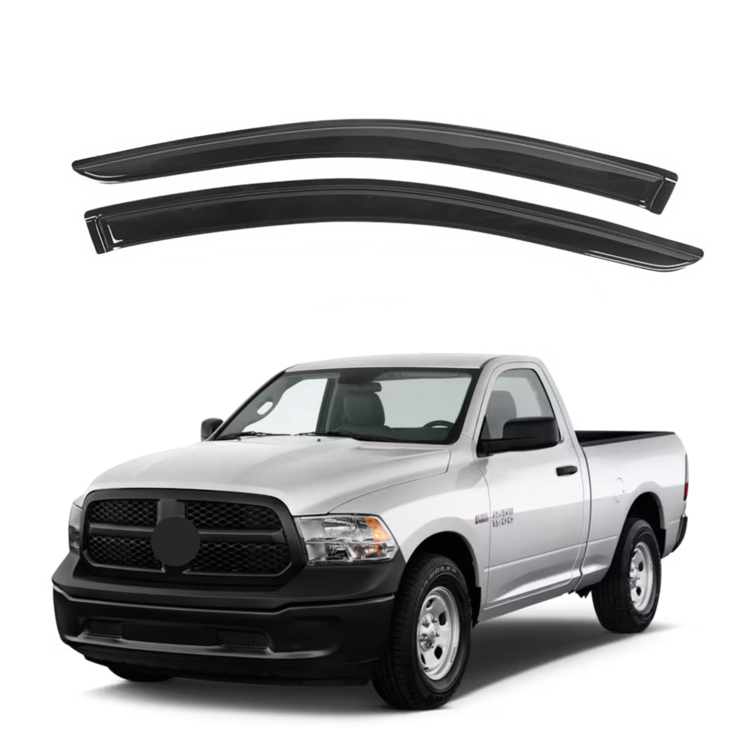 Pare-soleils pour RAM 1500 Regular Cab 2009-2018 et RAM 1500 (Classic Body) Regular Cab 2019-2023 et RAM 2500 3500 Regular Cab 2010-2024, 2 pièces