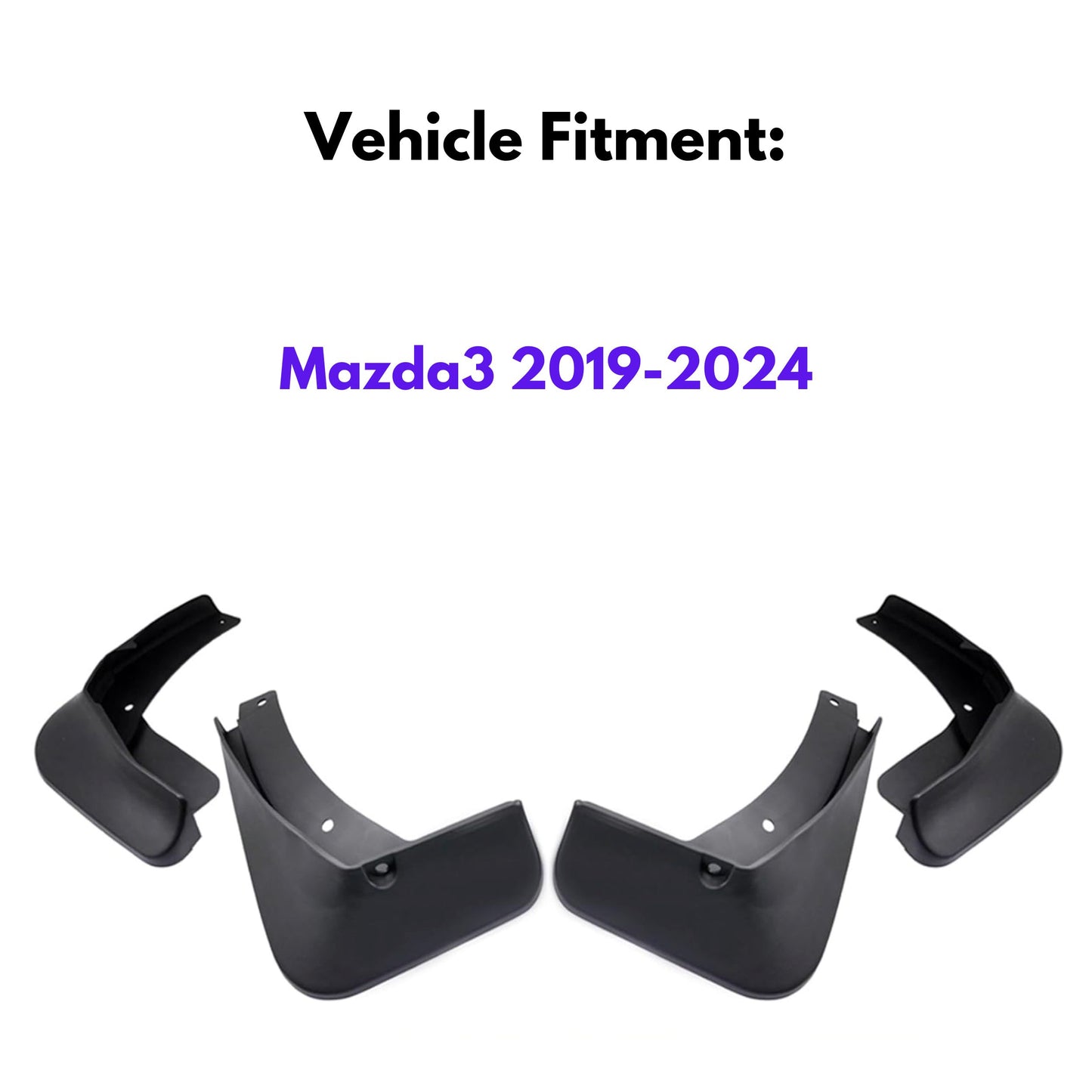 Mud Flap for Mazda3 2019-2024, 4-Piece