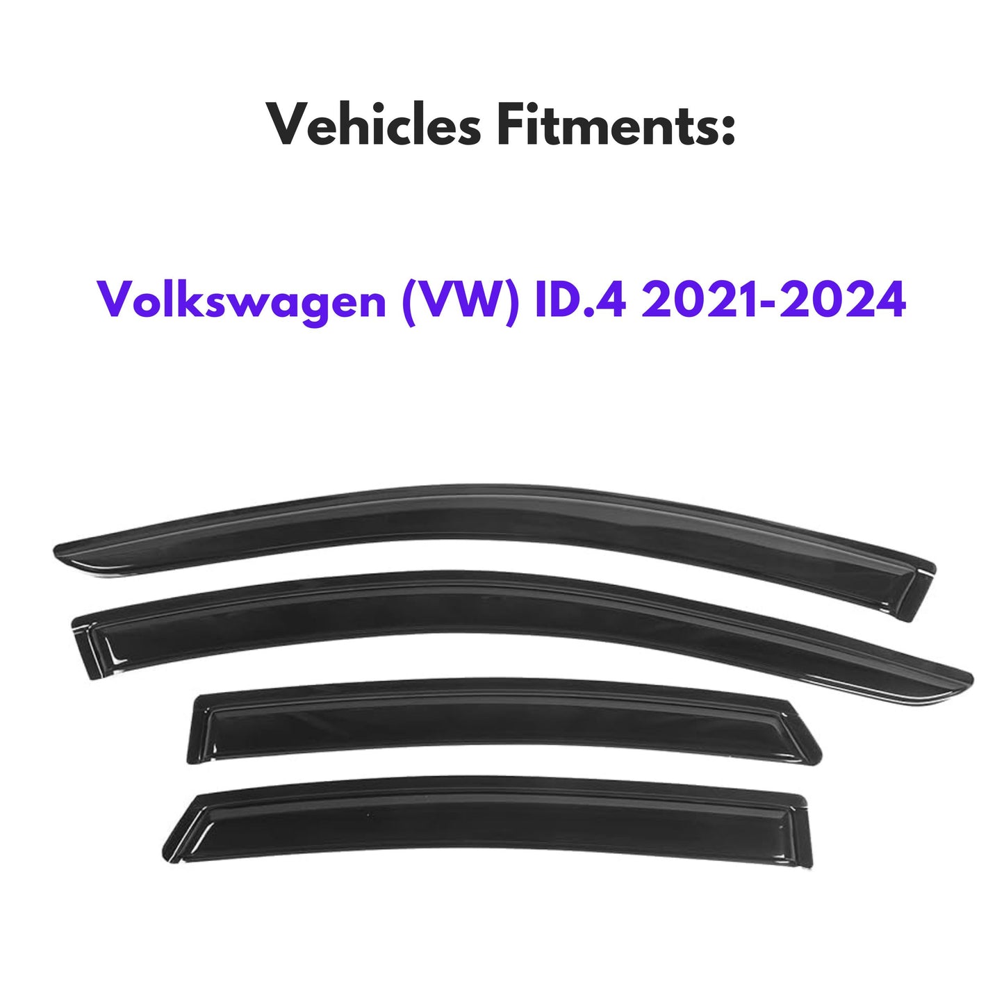 Pare-soleils pour Volkswagen (VW) ID.4 2021-2024, 4 pièces