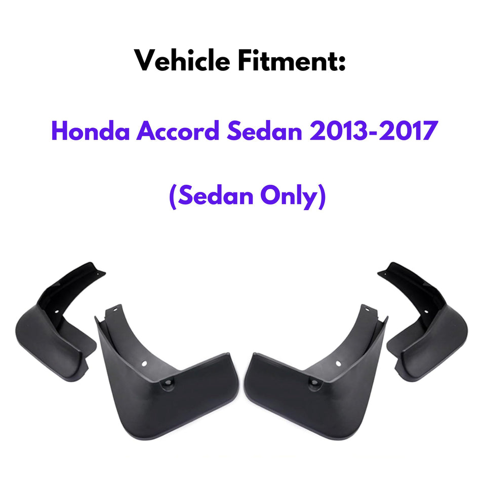 Mud Flap for Honda Accord Sedan 2013-2017 (Sedan Only), 4-Piece