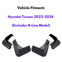 Garde-boue pour Hyundai Tucson 2022-2024 (à l'exclusion du modèle N-Line), 4 pièces