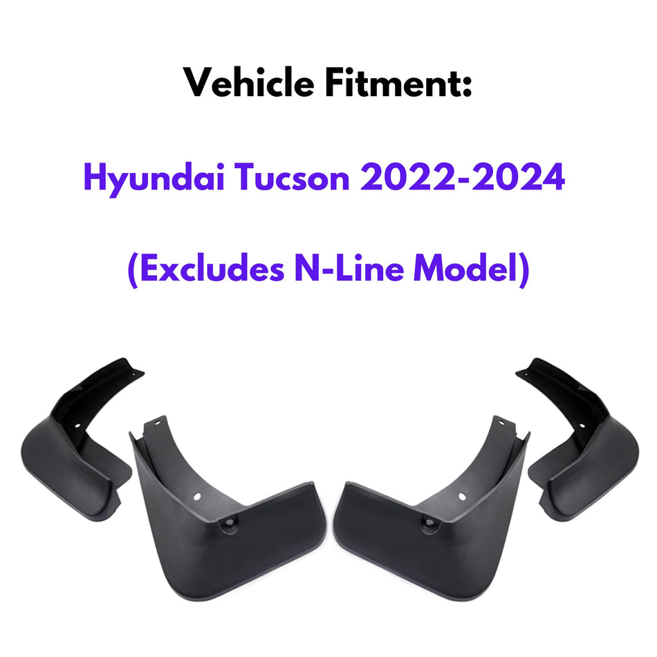 Mud Flap for Hyundai Tucson 2022-2024 (Excludes N-Line Model), 4-Piece