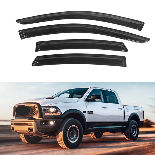 Pare-soleils pour RAM 1500 Crew Cab 2009-2018, RAM 1500 Crew Cab 2019-2023 (carrosserie classique uniquement), RAM 2500 et 3500 Mega et Crew Cab 2010-2024, 4 pièces