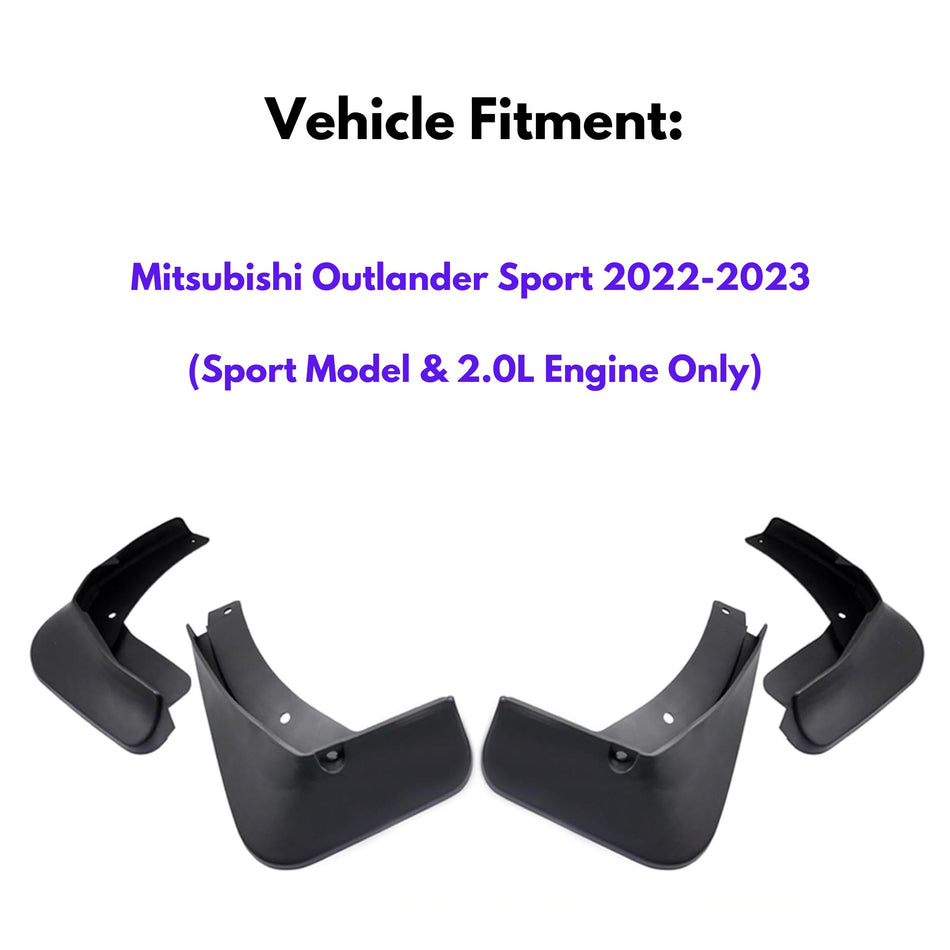 Mud Flap for Mitsubishi Outlander Sport 2022-2023 (Sport Model & 2.0L Engine Only), 4-Piece