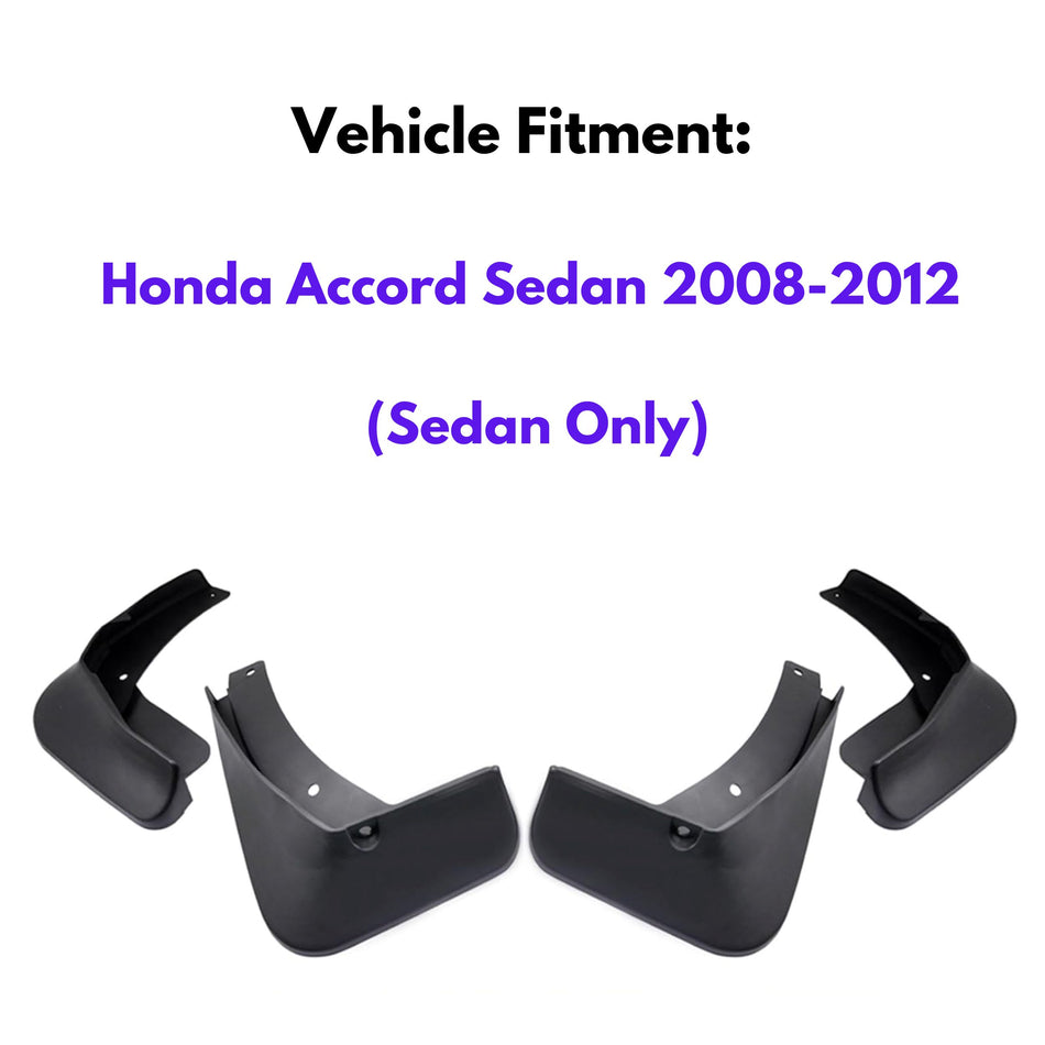 Mud Flap for Honda Accord Sedan 2008-2012 (Sedan Only), 4-Piece