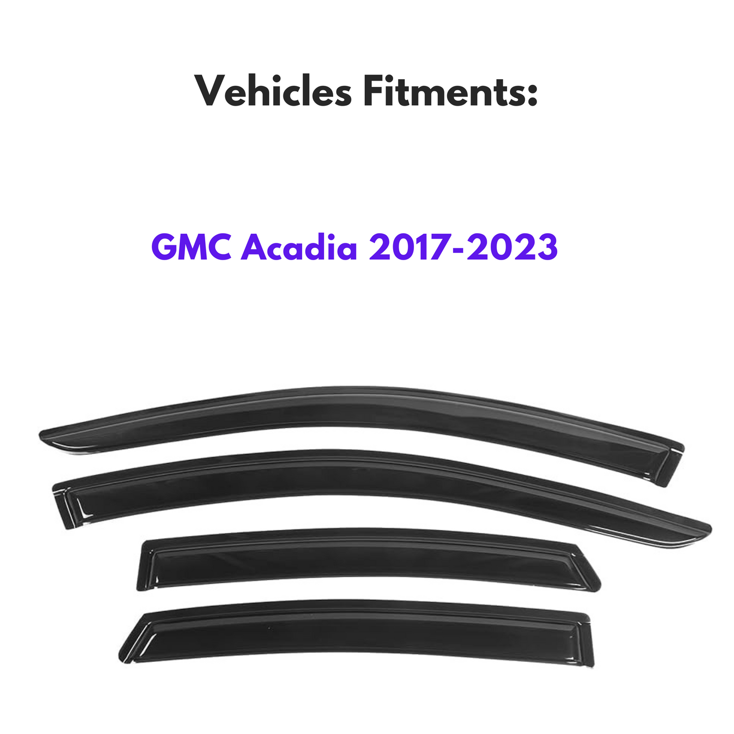 Window Visors for GMC Acadia 2017-2023, 4-Piece