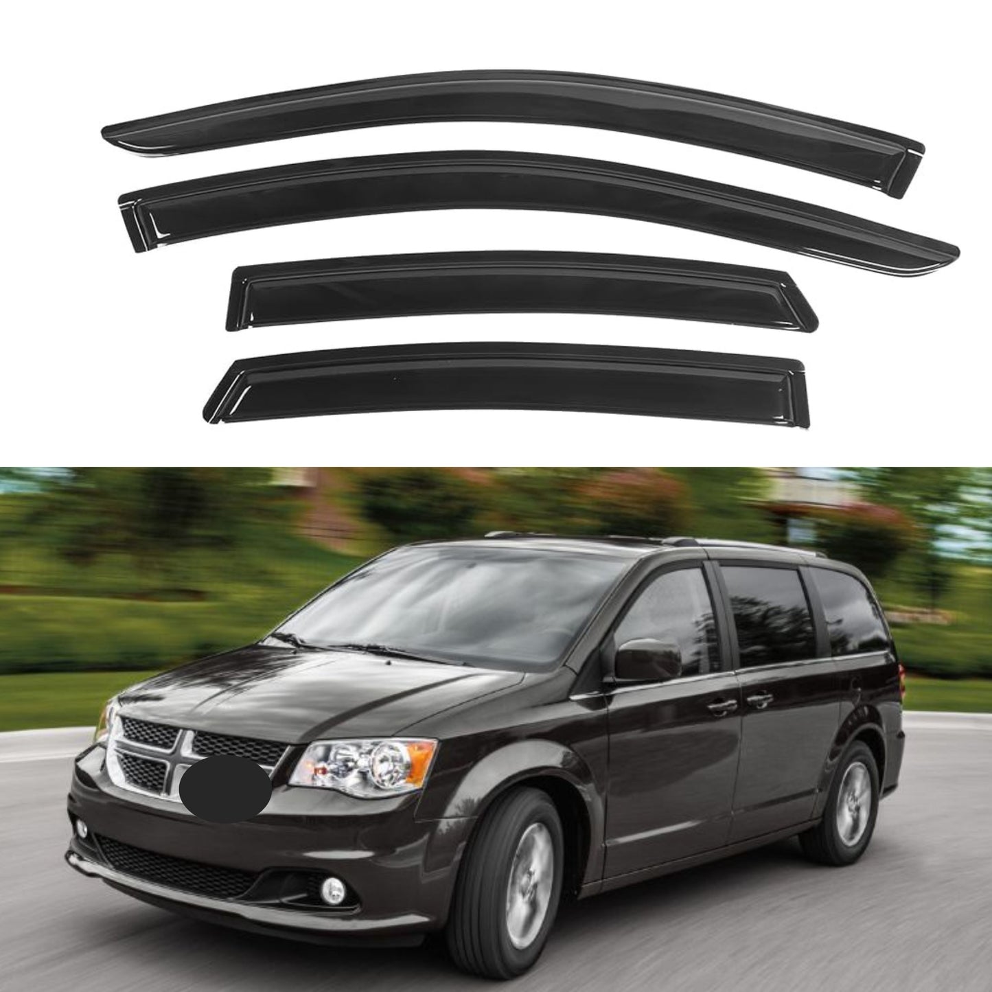 Pare-soleils pour Dodge Grand Caravan 2008-2020, Chrysler Town &amp; Country 2008-2016, Volkswagen (VW) Routan 2009-2012, 4 pièces
