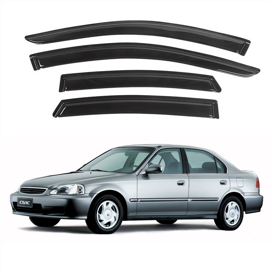 Window Visors for Honda Civic Sedan 1996-2000, 4-Piece