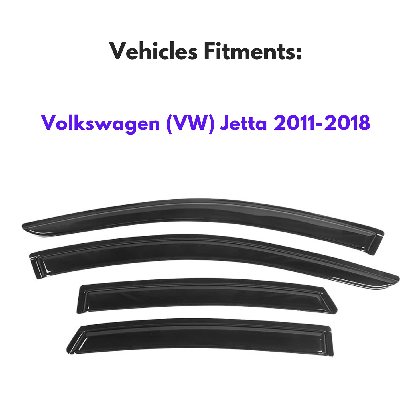 Pare-soleils pour Volkswagen (VW) Jetta 2011-2018, 4 pièces