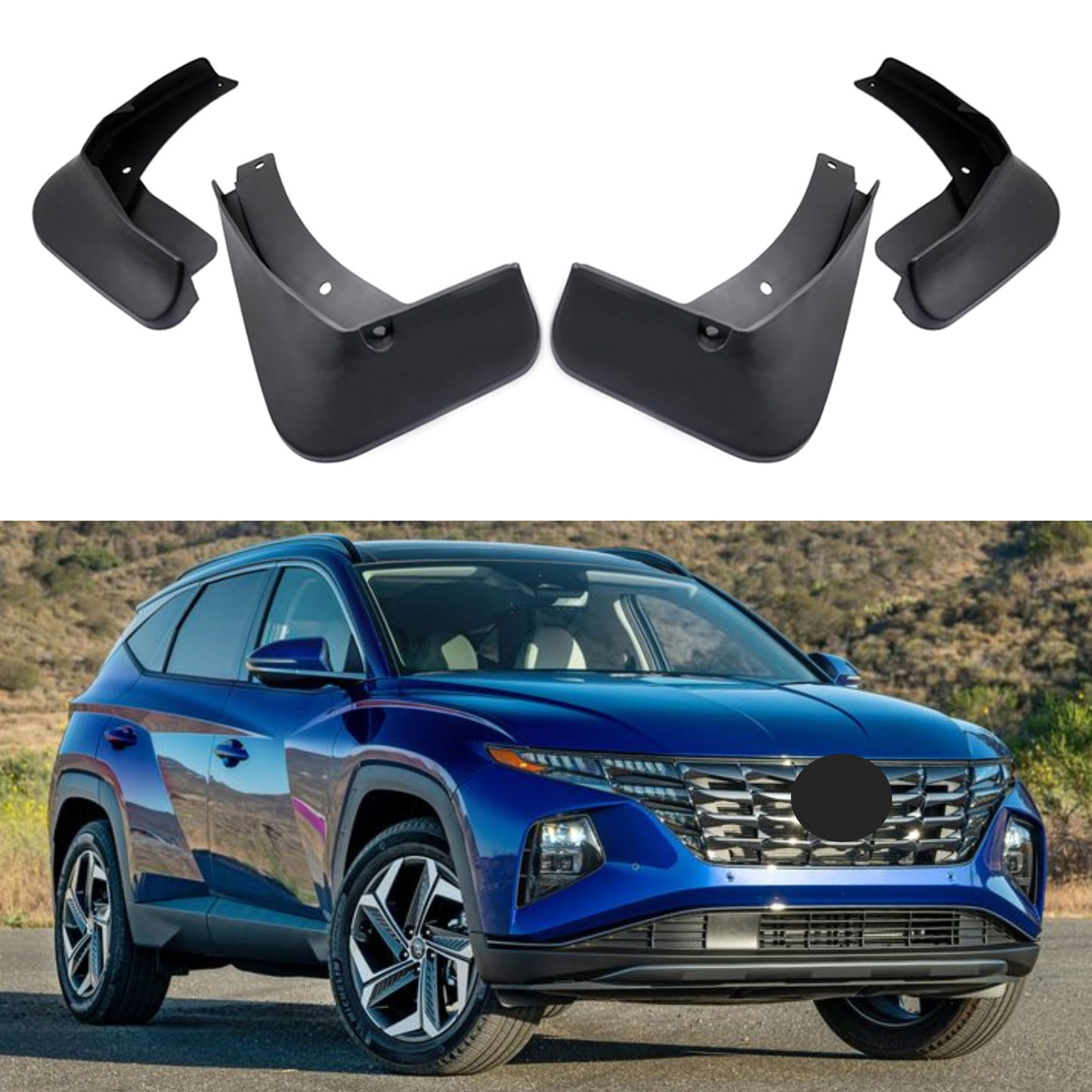 Garde-boue pour Hyundai Tucson 2022-2024 (à l'exclusion du modèle N-Line), 4 pièces