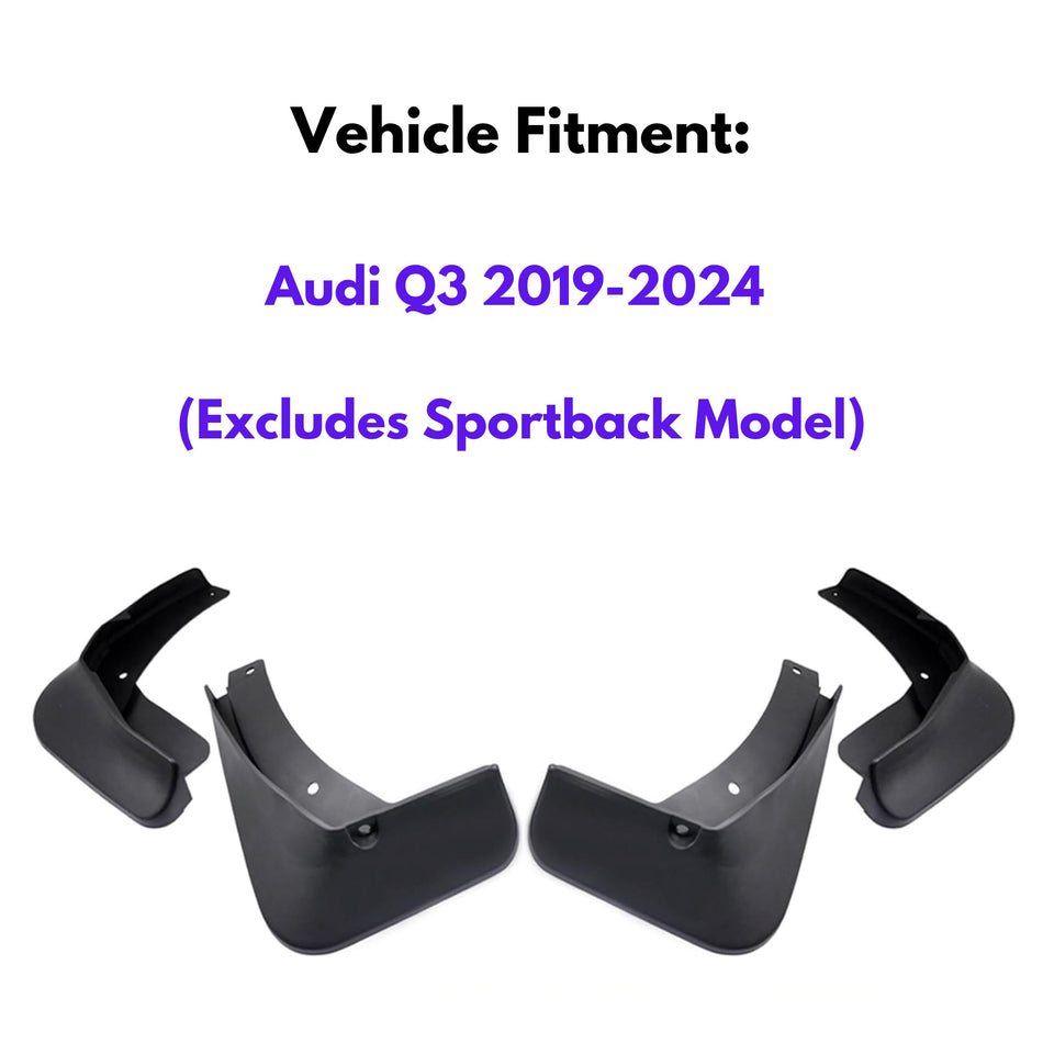 Mud Flap for Audi Q3 2019-2024 (Excludes Sportback Model), 4-Piece