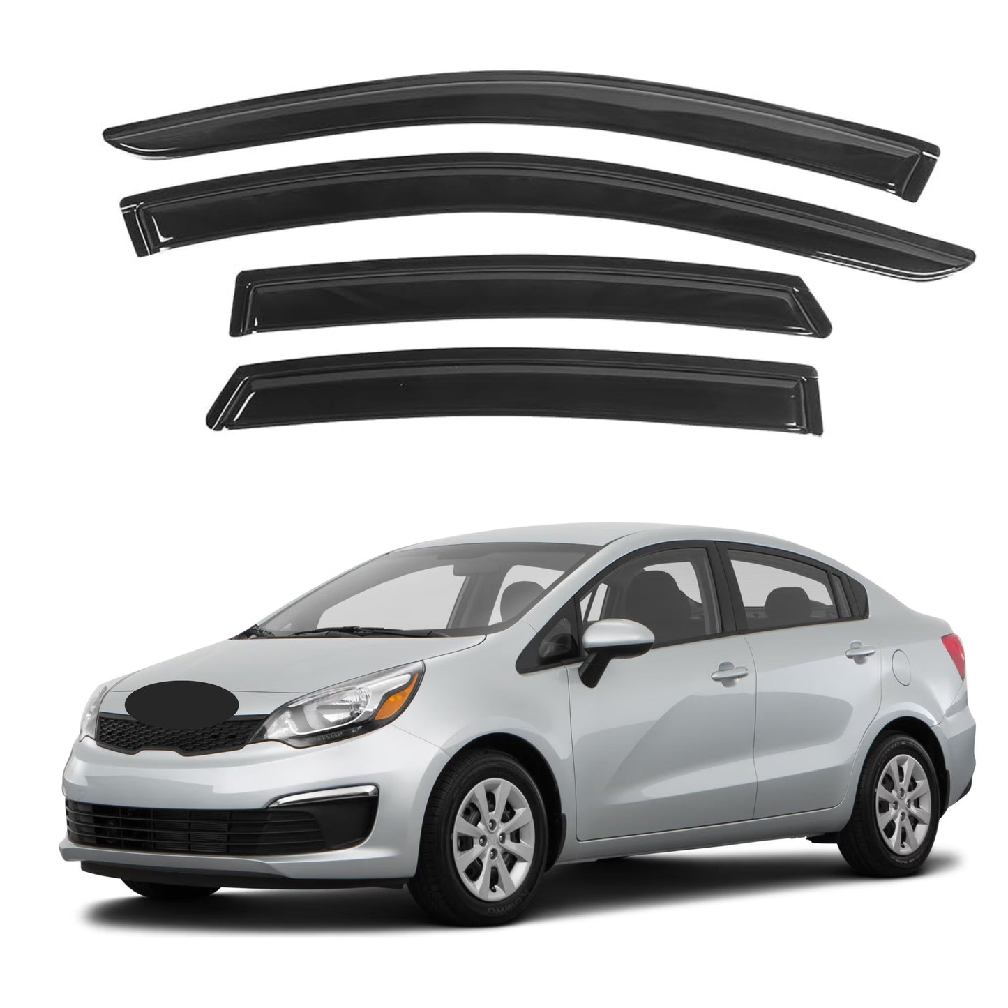 Pare-soleils pour Kia Rio Sedan 2012-2017, 4 pièces