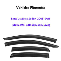 Pare-soleils pour BMW Série 3 Berline 2005-2011 (323i 328i 330i 335i 335is M3), 4 pièces