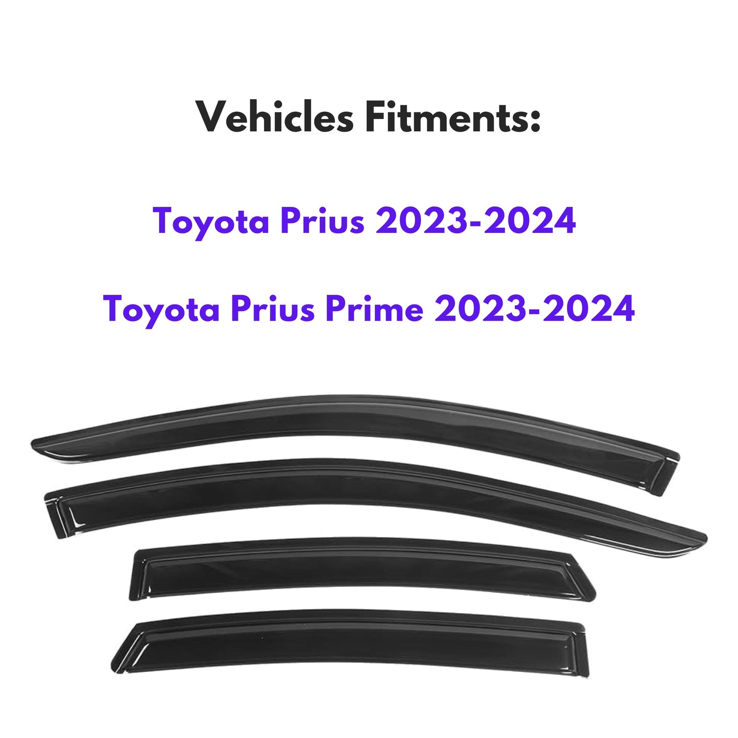 Pare-soleils pour Toyota Prius 2023-2024 et Toyota Prius Prime 2023-2024, 4 pièces