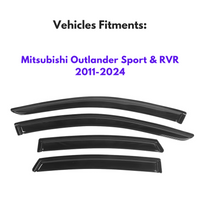 Pare-soleils pour Mitsubishi Outlander Sport et RVR 2011-2024, 4 pièces