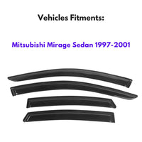 Pare-soleils pour Mitsubishi Mirage Sedan 1997-2001, 4 pièces
