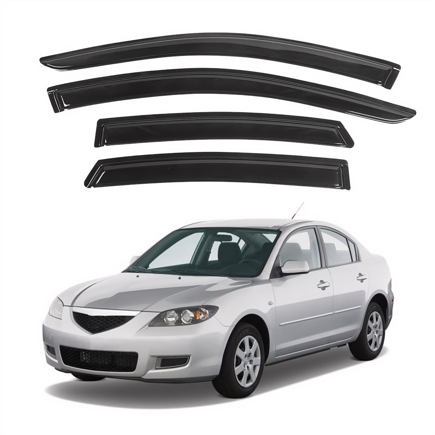 Pare-soleils pour Mazda 3 Sedan 2004-2009, 4 pièces