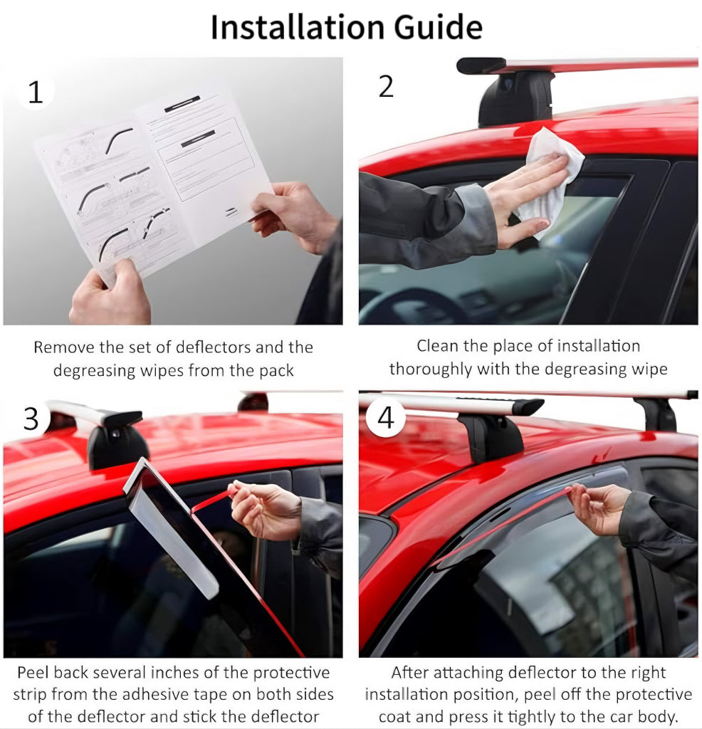 Window Visors for BMW X6 2008-2014, 4-Piece