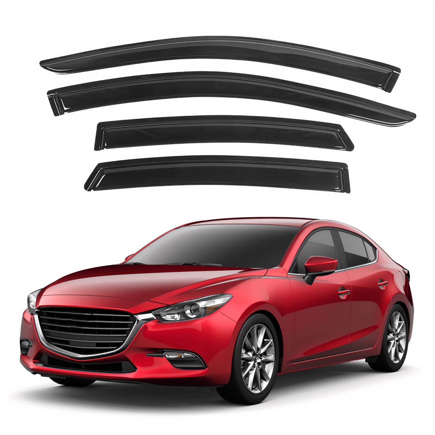 Pare-soleils pour Mazda 3 Berline et Hatchback 2014-2018, 4 pièces