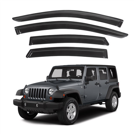 Pare-soleils pour Jeep Wrangler JK Unlimited 4 portes 2007-2018, 4 pièces