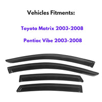 Pare-soleils pour Toyota Matrix 2003-2008 et Pontiac Vibe 2003-2008, 4 pièces