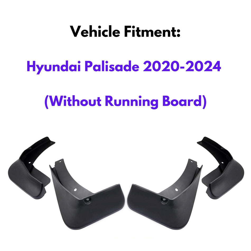 Mud Flap for Hyundai Palisade 2020-2024 (Without Running Board), 4-Piece