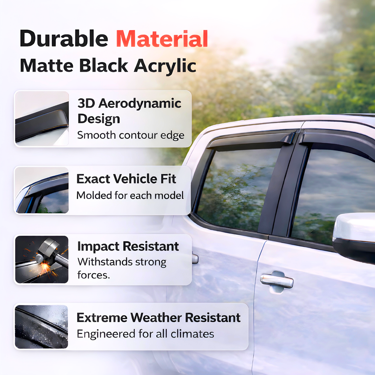 Pare-soleils pour Acura TLX 2015-2020, 4 pièces