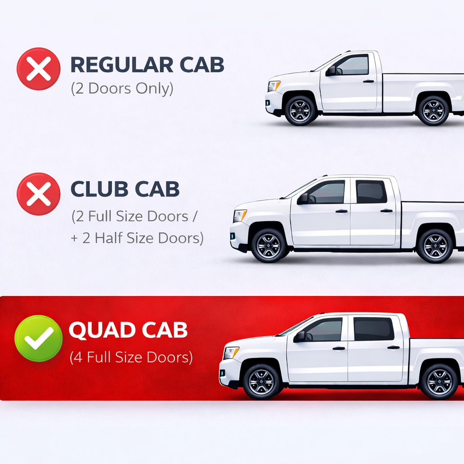 Window Visors for 2000-2004 Dodge Dakota Quad Cab
