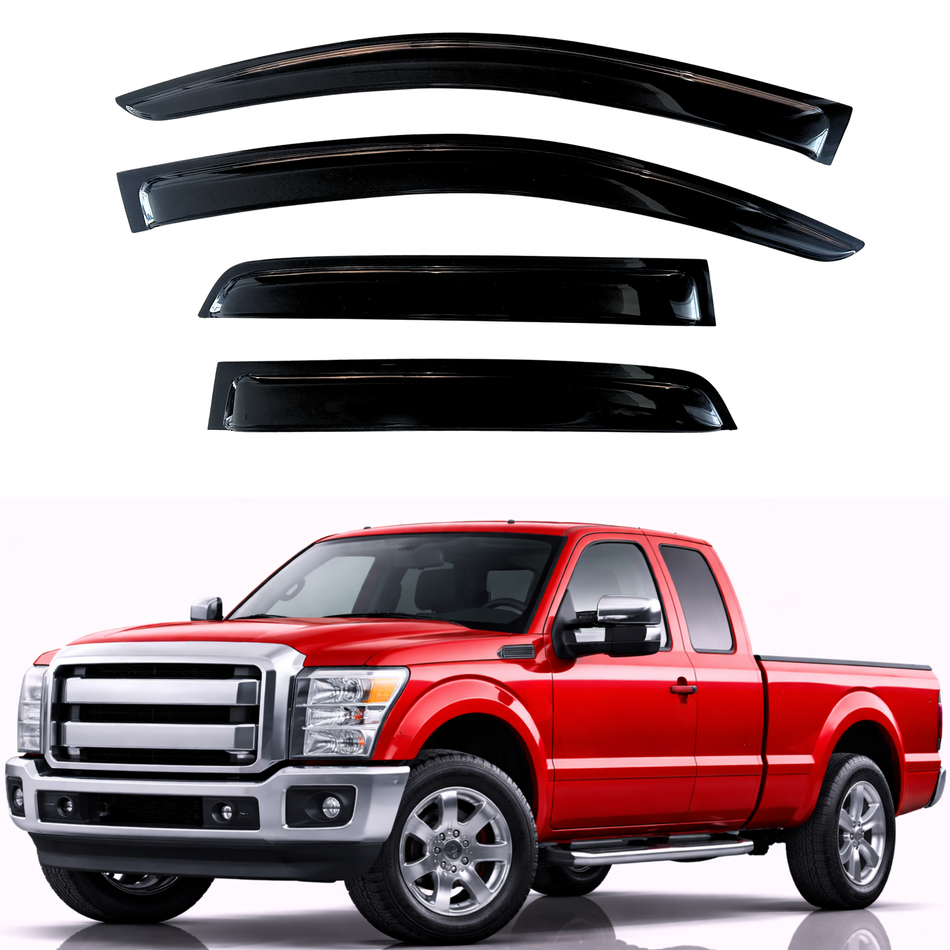 Window Visors for 1999-2016 Ford F-250 F-350 F-450 F-550 SuperCab