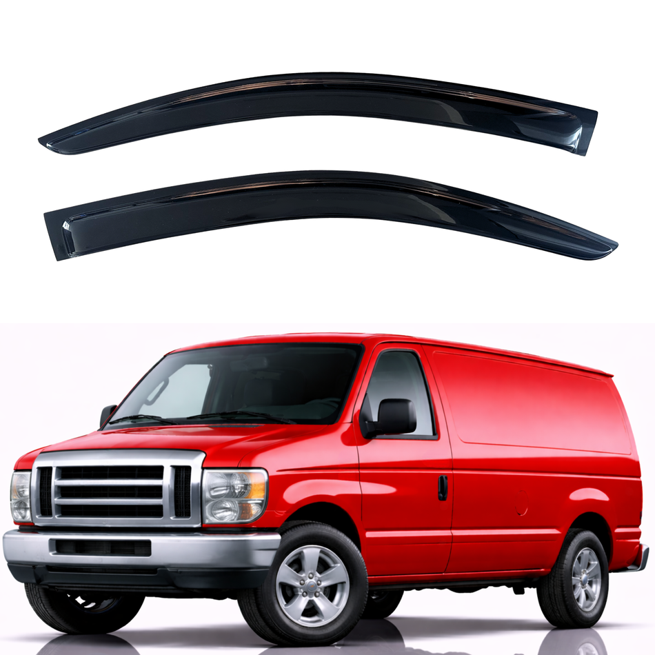 Window Visors for 2007-2014 Ford E-150 E-250 E-350 E-450