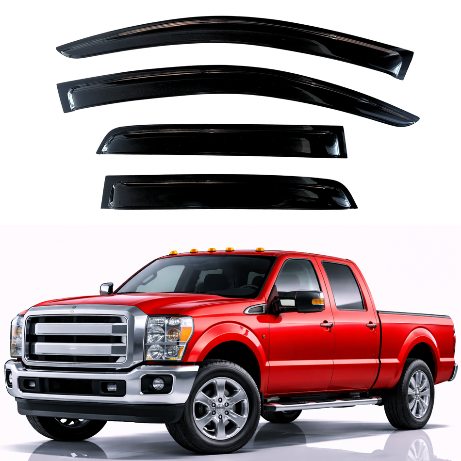Window Visors for 1999-2016 Ford F-250 F-350 F-450 F-550 SuperCrew