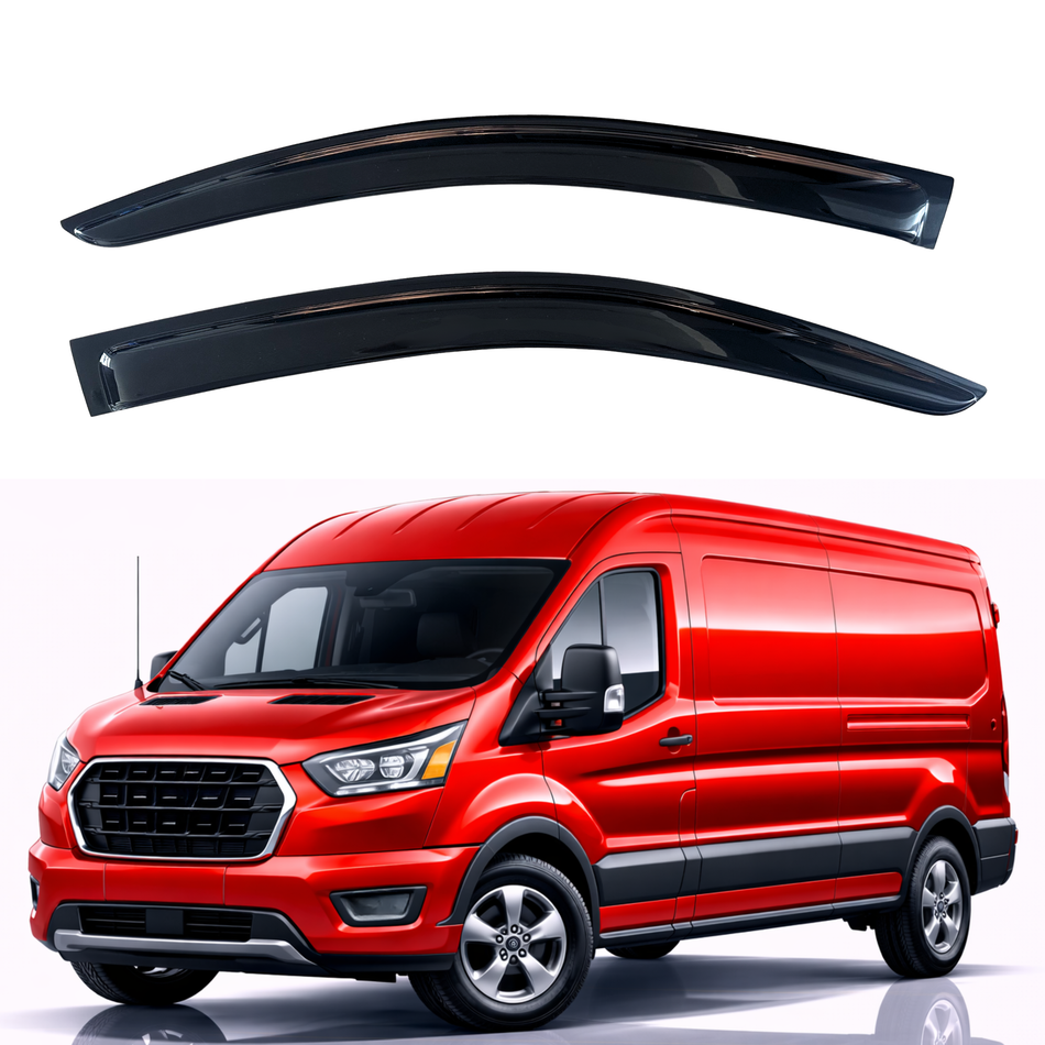 Window Visors for 2014-2026 Ford Transit (High Roof & Medium Roof Only)