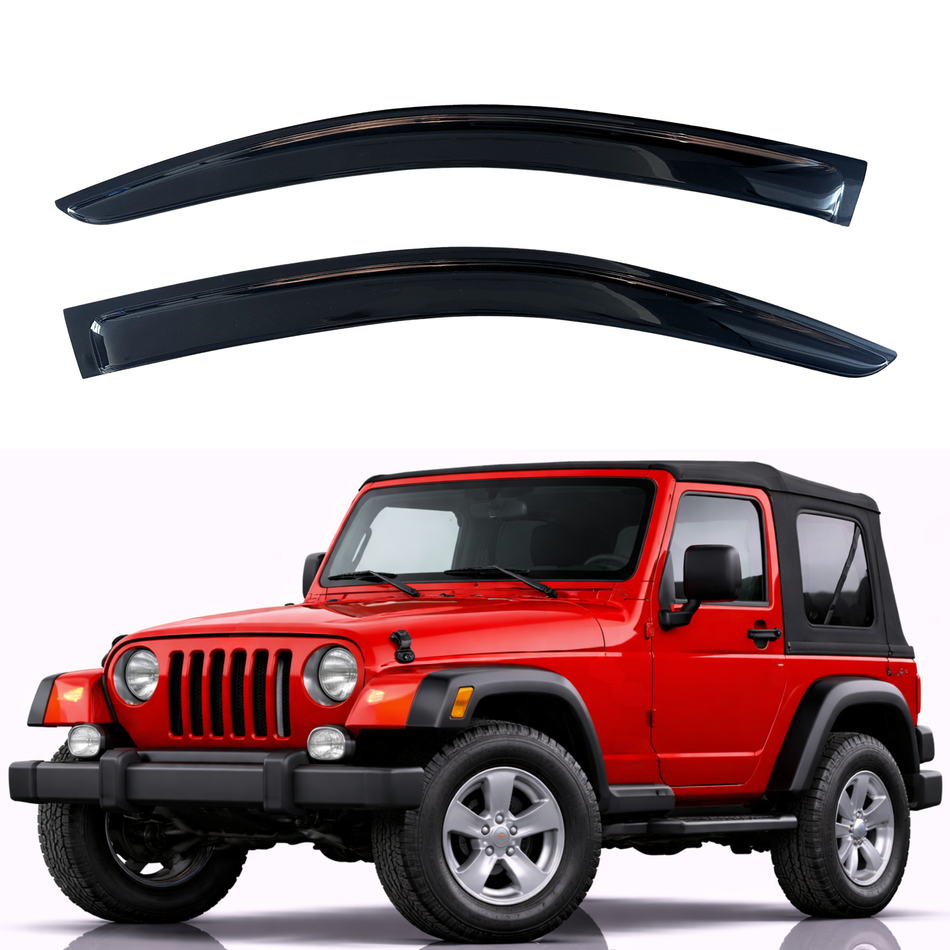 Window Visors for 1997-2006 Jeep Wrangler TJ 2-Door